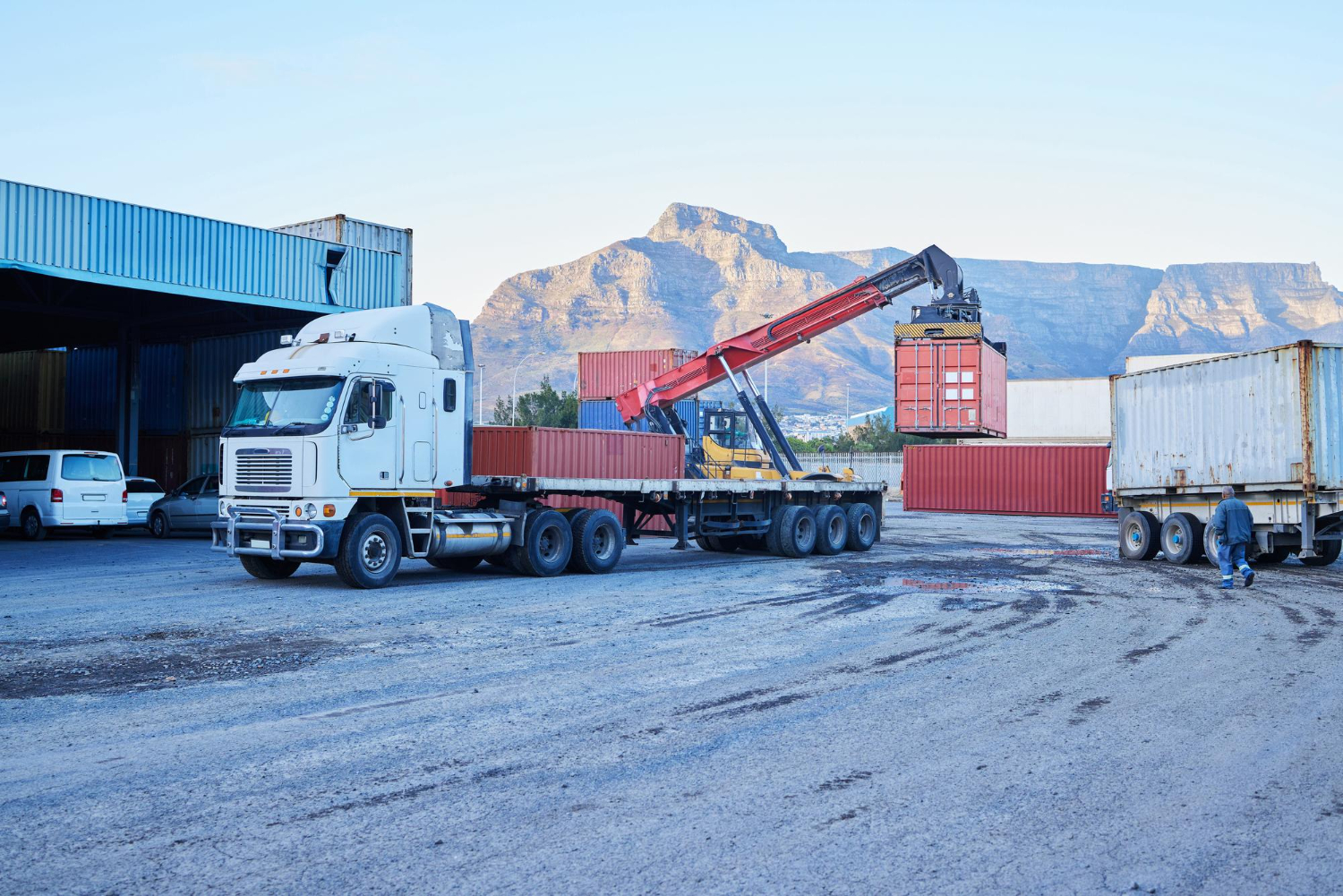 Container transporter on Truck1