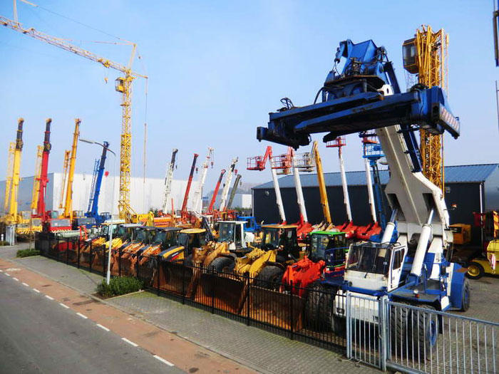 Construction machinery in our yard